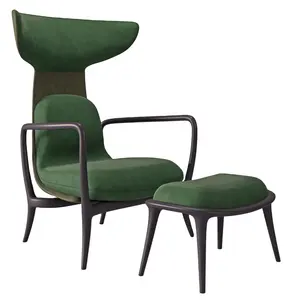 Sassanid 디자인 럭셔리 거실 세트 단단한 나무 다리 레저 안락 의자 와비 사비 스타일