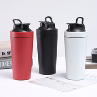 Shaker populaire 750 ml en acier inoxydable, sans BPA, idéal pour les shakes protéinés, boule de shaker ou infusions de fruits