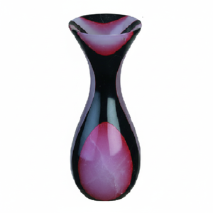 Vase à fleurs en onyx rose et noir, patchwork, fait main, marbre naturel, décoration, art minéral poli, accent décoratif pour la maison, cadeau de luxe - Product Image 1