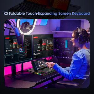 Portable 13'' IPS Touch Screen Monitor with Silent Mechanical Gaming Keyboard M.2 SSD <strong>TF</strong> &amp; SD Card Reader Laptop Screen <strong>Extender</strong> - Product Image 2