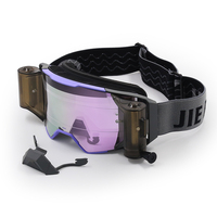 Lunettes de soleil de moto tout-terrain Jiepolly personnalisées pour la course, le motocross, la moto, avec protection UV400 et système Roll-Off