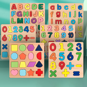 Quebra-Cabeça Educacional 3D de Letras e Números em Madeira para Crianças, Brinquedo DIY Montessori para Meninos e Meninas - Product Image 5