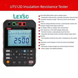 เครื่องทดสอบความต้านทานฉนวน Lexso Uni-t Ut512d - เครื่องวัดแรงดันสูง 2.5kv แบบดิจิตอล เมกะโอห์มมิเตอร์ - Product Image 5