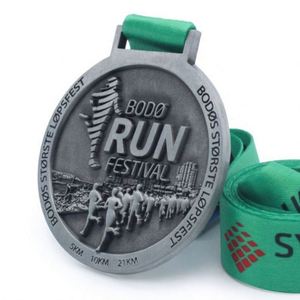 Medalla Deportiva de Aleación de Zinc 3D en Plata Antigua Personalizada de Fábrica, Producción Rápida, Entrega Inmediata - Product Image 1