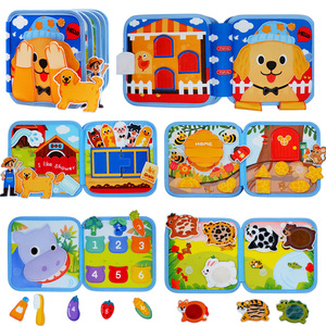 Livres d'éveil pour bébés en voyage, jouets sensoriels Montessori pour tout-petits, planche d'activités, jeux d'initiation pour avion et voiture - Product Image 2