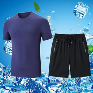 Chándal ligero personalizado de fábrica que absorbe la humedad, duradero, ajustado, <span class=keywords><strong>Le</strong></span> Costume Sportif, conjunto de ropa deportiva para correr por la mañana - Product Image 2