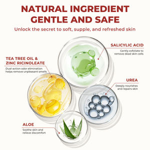 Crème pour les talons fissurés ODM, soin des pieds, réparation des talons fissurés, baume pour les talons fissurés 3 en 1, exfoliant, désodorisant, hydratant, bâton pour les pieds à 60% d'urée - Product Image 4