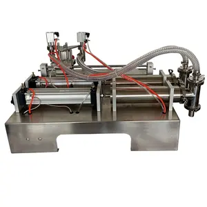 100Ml-1000Ml Semi-Automatische Dubbele Kop Zelfstaande Zak Wasmiddel Vloeibare Drank Water Vulmachine Sluitmachine