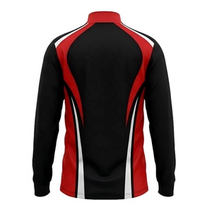 Ensemble d'entraînement de football personnalisé noir, rouge et blanc avec blocs de couleur, survêtement demi-zip OEM ODM - Product Image 3