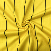 Camiseta de Fútbol Sublimada con Rayas en el Cuello, Fabricada en Vietnam, Barata, al Por Mayor, Personalizable, Transpirable, Manga Corta, 100% Poliéster