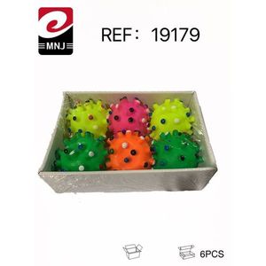 Spiky Bouncy Ball Dog Toy 6Pcs Colorful Rubber Pet Playtoy - Product Image 3