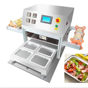 food tray seal pack machine tray sealing packing machine plastic tray filling sealing machine