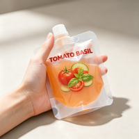 Pochette souple personnalisée biodégradable en PLA avec bec verseur, emballage écologique pour bière, jus et autres boissons