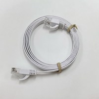 Kabel Patch Cord Cat6 UTP RJ45 Kecepatan Tinggi 30AWG Konduktor Tembaga Selubung PVC Hitam Kabel Jaringan Ethernet Flat untuk Komunikasi