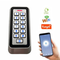Lector de Tarjetas RFID de Proximidad con WiFi, Carcasa Metálica, Resistente al Agua IP67, Aplicación Tuya, 125kHz, con 1000 Tarjetas y Almacenamiento en la Nube