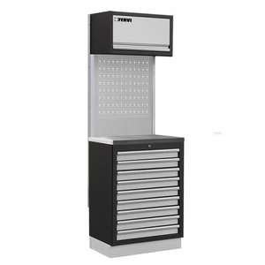 FERVI - A008R Mobiliario de taller modular con encimera de acero inoxidable 680x498x2000mm-ALMACENAMIENTO DE TALLER EAN 8012667344023 - Product Image 1