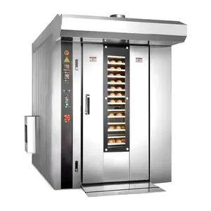 Grote Industriële Bakapparatuur Bakkerij Brood Maken Machine 64 Trays Roterende Oven