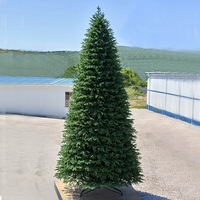 Sapins de Noël artificiels réalistes floqués en PE avec flocons de neige, de 1,5 m, 1,8 m et 2,1 m, personnalisables pour l'intérieur, vente en gros directe usine