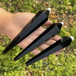 <span class=keywords><strong>Obelisco</strong></span> in Cristallo di Ossidiana Nera Naturale Lucidato per Decorazione Casa e Guarigione Reiki - Product Image 2