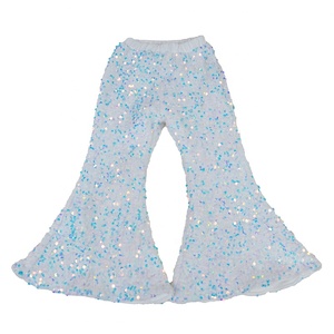 <span class=keywords><strong>Pantaloni</strong></span> svasati con <span class=keywords><strong>paillettes</strong></span> per bambini caldi di vendita calda Sparkle girl Bell Bottoms - Product Image 4