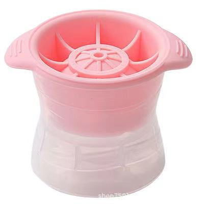 Оптовая продажа, одинарная круглая силиконовая форма для виски, форма для льда с крышкой