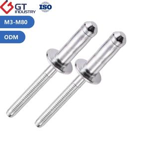 Rivets à tête bombée Hemlok Hem-luk en acier inoxydable SS304 SS316 SS316L 1/8 3/16 5/16 5/32 201 304 316 316L 3,2 mm 4,8 mm 5 mm - Product Image 1