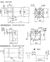 Petit moteur asynchrone à engrenages monophasé YN100 70/140W à haut rendement 110/220/380/415V AC 50/60Hz certifié CCC pour montage sur panneau