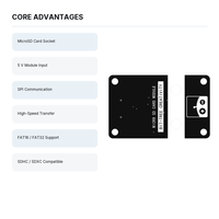   Modul Pembaca Kartu SPI TF Papan Penyimpanan Memori FAT16 FAT32 SDHC SDXC untuk Pencatat Data Arduino