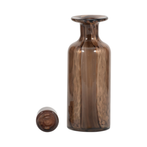 Vaso decorativo in vetro smerigliato con coperchio rimovibile per composizioni floreali in soggiorno e camera da letto - Product Image 2