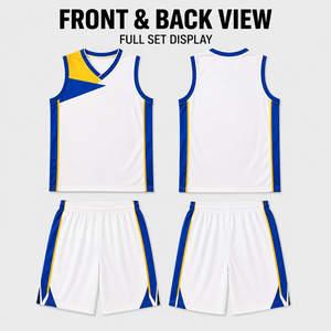 Op maat gemaakte kleurblok basketbalpak, sportuniform voor basketbalacademie, aangepaste logo groothandel - Product Image 3