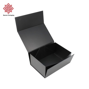 Baoren ที่มีสีสันสีดำสีฟ้าวัสดุรีไซเคิลพับดึงดูดแม่เหล็กกล่องบรรจุภัณฑ์พรีเมี่ยมสายรัดของขวัญแม่เหล็กที่สวยงาม - Product Image 4