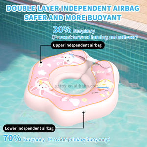 Flotador de Piscina Inflable para Bebés con Forma de Dinosaurio, Anillo de Natación para Bebés, Juguetes para Bañera, Anillos de Natación para Bebés con Doble Cámara de Aire, Flotador Inflable para Niños Pequeños - Product Image 2