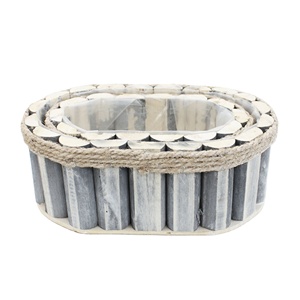 YM-8775101 fait main jardinière <span class=keywords><strong>en</strong></span> <span class=keywords><strong>bois</strong></span> avec doublure <span class=keywords><strong>en</strong></span> plastique - Product Image 3