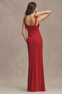 Sexy High Slit Red Hip Hugging Camisole Vestido largo, maduro y elegante, cintura Cinching Spicy Girl Dress Vestido formal para mujeres - Product Image 5