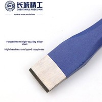 Ciseau plat en acier allié au chrome-vanadium Great Wall Jinggong modèle 419017 pour la découpe de pierre et les travaux muraux, fabriqué en Chine