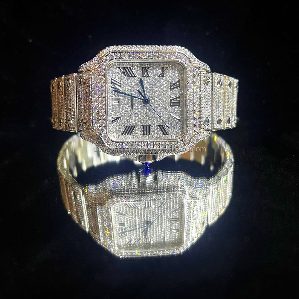 JewelryWe Orologio Uomo Rettangolare Scheletrato: Acciaio, Impermeabile E Luminoso - Regalo Perfetto