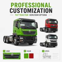Camion tracteur d'occasion Sinotruk HOWO TH7 8x4 Euro 4 avec moteur Common Rail pour le transport transfrontalier, camion tracteur HOWO 6x4