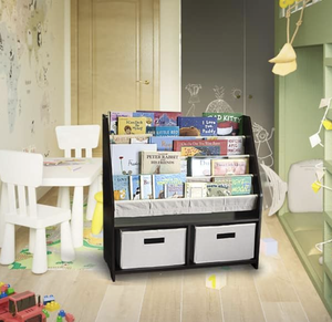 Thiết Kế 2025 Có Bốn Kệ Bằng Gỗ Vải Lưu Trữ Ngăn Kéo Trẻ Em Tủ Sách Kệ Sách - Product Image 2