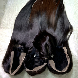 Ready to Ship Natural Color Human Hair <b>Wigs</b> Bone Straight Hair Extensions HD Lace Closure <b>Cheap</b> Price - Product Image 1