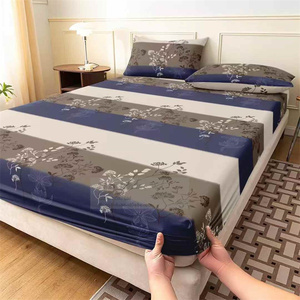 Wasserdichtes Einweg-Spann betttuch aus Polyester mit 2 Kissen bezügen Falten freies Bettwäsche set Pflegeleicht King & Queen Size Hotel Home - Product Image 3