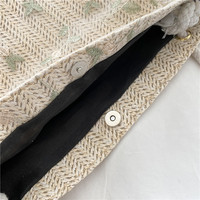 2024 nouveauté femmes Style Vintage sac à bandoulière élégant Simple nœud décoration fermeture éclair été plage sac à main pour dames