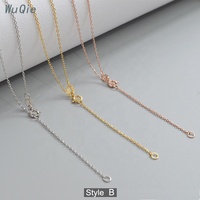 Wuqie — bijoux à la mode, chaîne en argent Sterling 925, collier réglable, en forme de O, accessoires pour collier