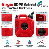 Bidon de carburant portable 3L en PEHD vierge avec bec verseur, bouchon de ventilation et fixation pour VTT, UTV, 4x4, moto tout-terrain – Approvisionnement direct usine