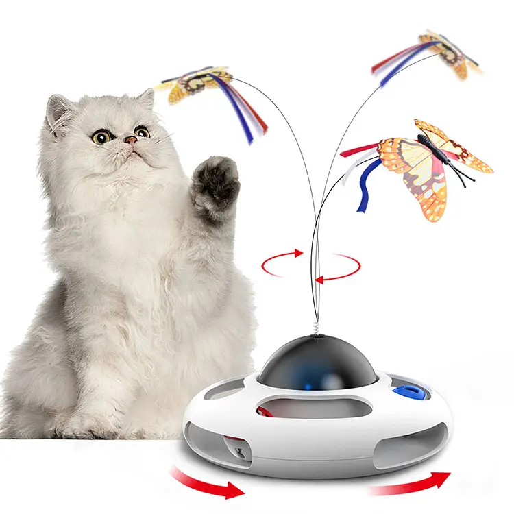 Wholesale Customized Cat Toys Teaser Butterfly Interactive Cat Toys Suitable For Pet Playing Products