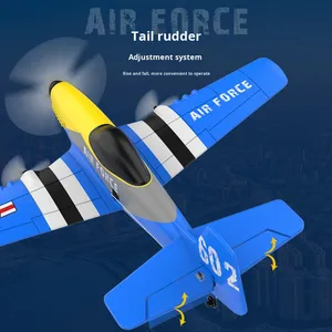 Cross-Border KF602 Wi-Fi habilitado 3 canales Control remoto espuma avión P51D <span class=keywords><strong>Mustang</strong></span> Fighter modelo de ala fija juguete eléctrico 150m - Product Image 3