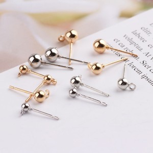 <b>Stud</b> <b>Earrings</b> Ball Shape Silver Gold Zinc Alloy For Fashion Jewelry Accessories - Product Image 1