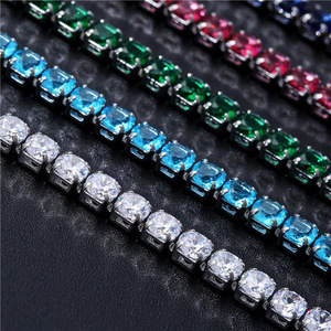 Elegante <span class=keywords><strong>Bracciale</strong></span> Sottile da Donna per Matrimonio, <span class=keywords><strong>Quarzo</strong></span> <span class=keywords><strong>Rosa</strong></span>, Cristallo Austriaco, Zirconia Cubica AAA, <span class=keywords><strong>Bracciale</strong></span> Tennis - Product Image 3