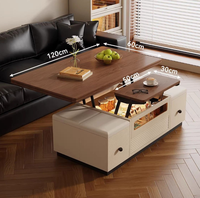 Table basse relevable 2-en-1 pour petit appartement, salon simple et moderne, multifonctionnelle pour la maison
