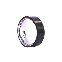 Bague en tungstène avec bague de mariage en fibre de carbone noire solide Alliance à la mode