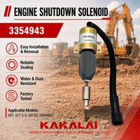 Solénoïde d'arrêt de carburant 12V 3354943 pour moteur Cummins 6CT, camion, excavatrice